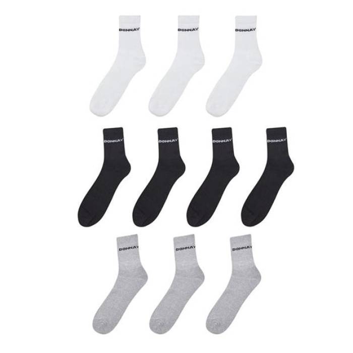 Donnay 【 10 Pack Quarter Socks Plus Size Men Multi Asst 】 ソックス・靴下 メンズ