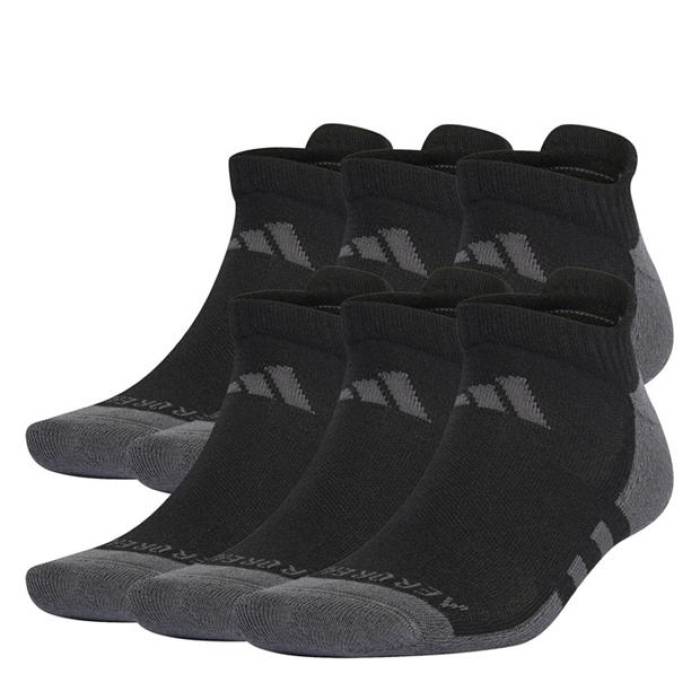 アディダス Adidas 【 Aeroready Low-Cut 6 Pair Socks Juniors Kids Black/Grey 】 ソックス・靴下 ジュニア キッズ 黒色 ブラック 灰色 グレー
