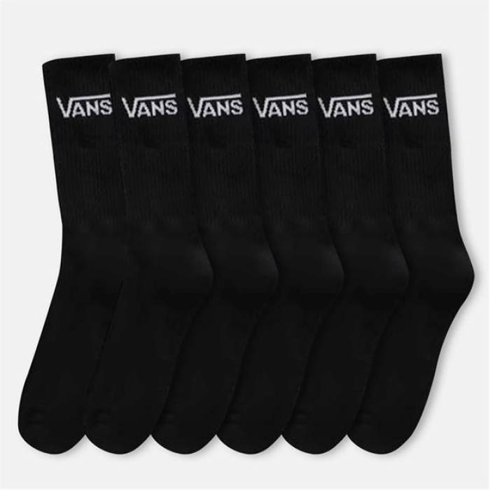 ヴァンズ Vans 【 Pack Crew Socks Men Black 】 クルー ソックス・靴下 メンズ 黒色 ブラック