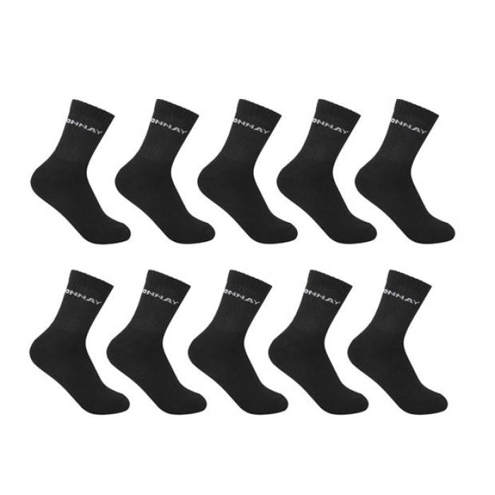 Donnay 【 10 Pack Crew Socks Junior Kids Black 】 クルー ソックス・靴下 ジュニア キッズ 黒色 ブラック