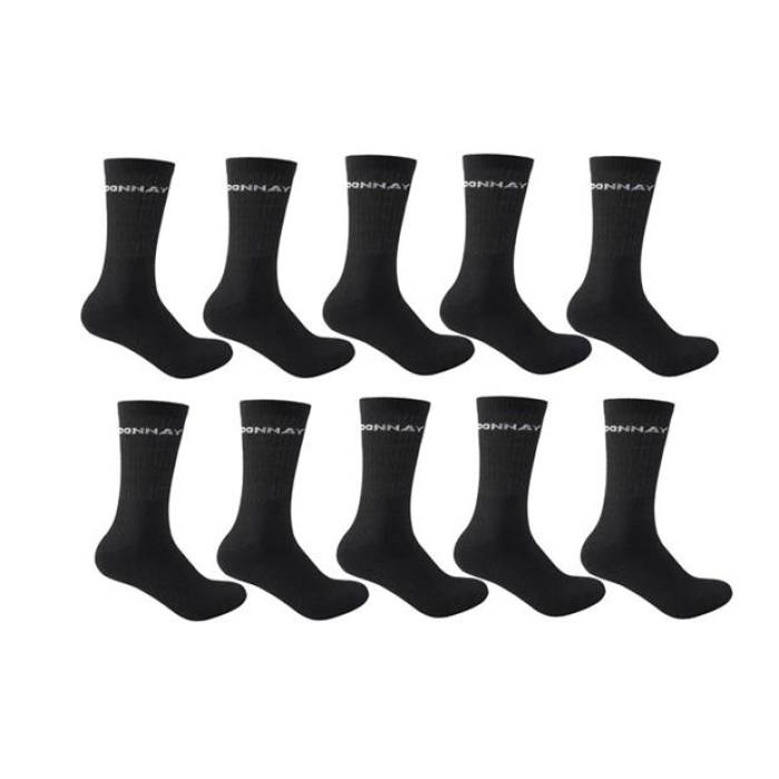 Donnay 【 10 Pack Crew Socks Plus Size Kids Black 】 クルー ソックス・靴下 ジュニア キッズ 黒色 ブラック 11,088円
