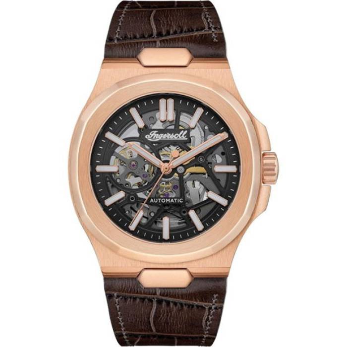 Ingersoll 1892 【 Catalina Brown Rose Gold Watch I12505 Men Rose Gold, Black And Brown 】 赤銅色 赤銅色 Rose サクラ色 ゴールド Watch ウォッチ・時辰儀 メンズ Rose サクラ色 黒いこと 黒いこと 赤銅色 赤銅色