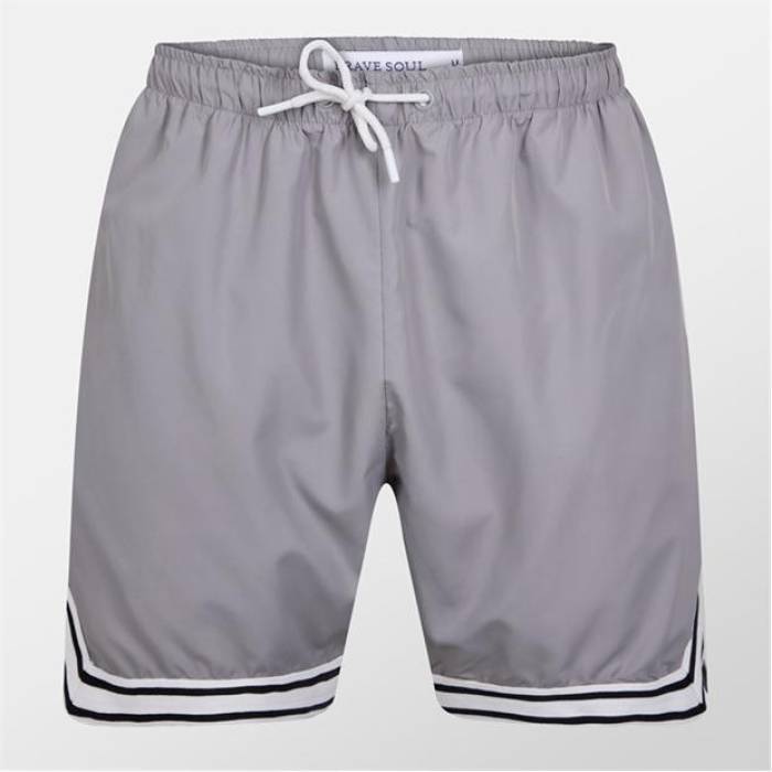 ブレイブソウル Brave Soul 【 Short With Stripe Men Grey 】 Stripe ストライプ メンズ 灰色 グレー