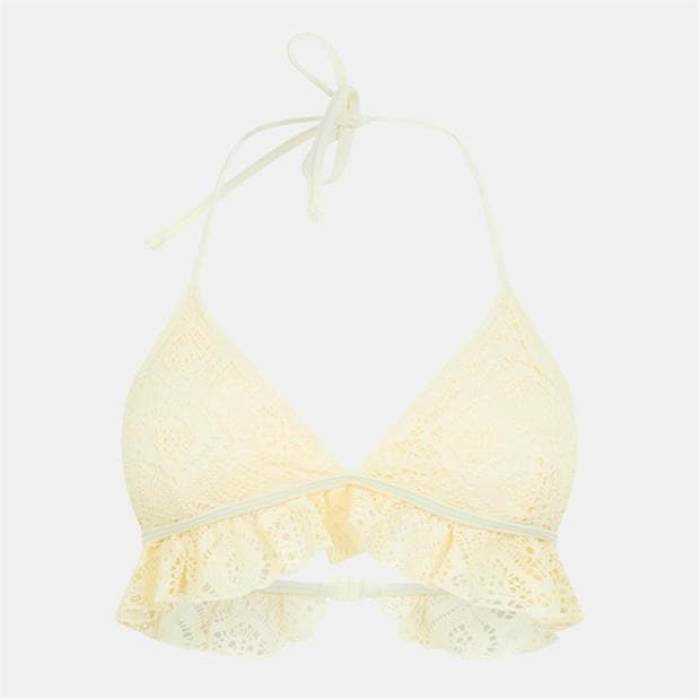 ブレイブソウル Brave Soul 【 Neck Bikini Top With Crochet Women Yellow 】 レディース yellow 黄色・イエロー