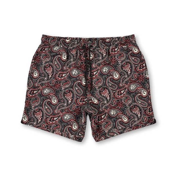 プリティーグリーン Pretty Green 【 Men's Paisley Swim Shorts Men Black 】 メンズ ショーツ メンズ 黒色 ブラック