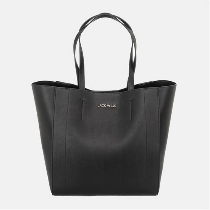 ジャック ウィルス Jack Wills 【 Classic Shoulder Tote Bag Women Black 】 クラシック バッグ レディース 黒色 ブラック