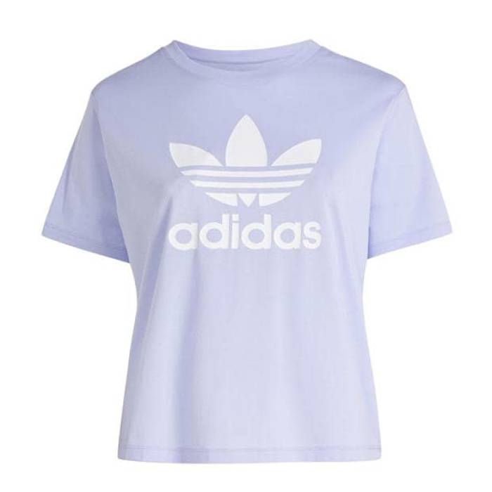 アディダス Adidas Originals 【 Regular Fit Boxy T-Shirt Women Purple 】 ティーシャツ レディース Purple 紫・パープル