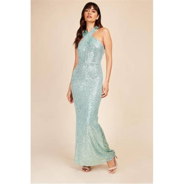 リトルミストレス Little Mistress 【 Maxi Dress Women Mint 】 マキシ御召しもの レディース