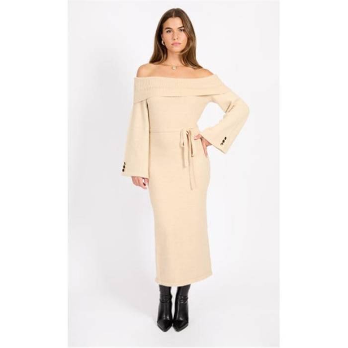 リトルミストレス Little Mistress 【 Maxi Dress Women Natural 】 マキシドレス レディース ナチュラル