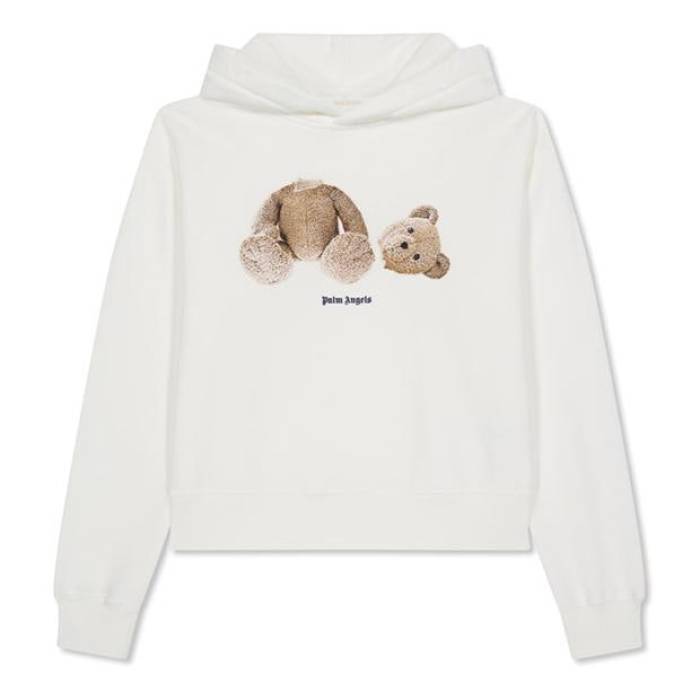 パームエンジェルス Palm Angels 【 Kids\u0027 Bear Hoodie Kids White/Brown 】 フーディー パーカー お坊っちゃん キッズ 白いこと 白いこと 赤銅色 赤銅色
