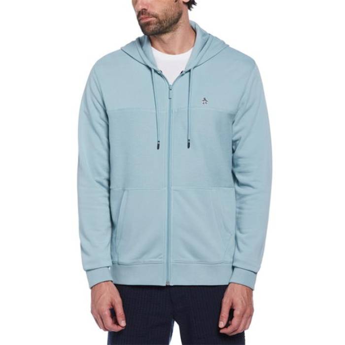 オリジナルペンギン Original Penguin 【 Loop Back Zip Hoodie Men Tourmaline 】 フーディー パーカー メンズ