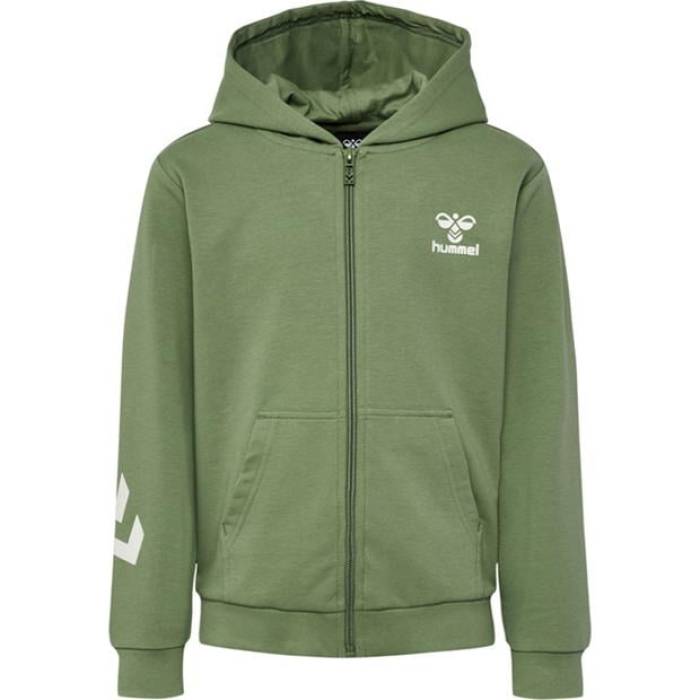 ヒュンメル Hummel 【 Zip Hoodie Kids Green 】 ジップフーディー お坊っちゃん キッズ green 緑・緑であること