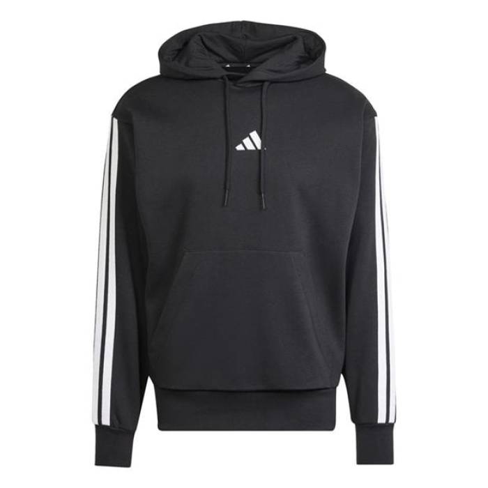 アディダス Adidas 【 Essentials Fleece 3-Stripes Hoodie Mens Men Black/White 】 フリース フーディー パーカー メンズ メンズ 黒色 ブラック 白色 ホワイト