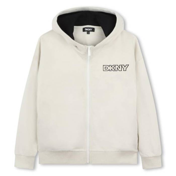 ダナキャランニューヨーク Dkny 【 Unisex Kids\u0027 Logo Zip Hoodie Kids Light Grey 022 】 ロゴタイプ フーディー パーカー お坊っちゃん キッズ 薄墨色 薄墨色