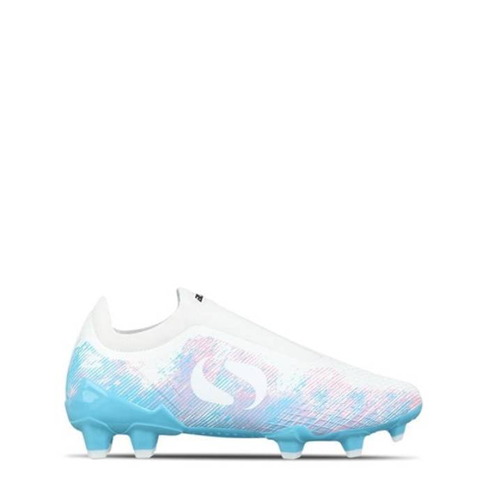Sondico 【 Blaze Firm Ground Football Boots Kids White/Pink/Blue 】 フットボール ブーツ ジュニア キッズ 白色 ホワイト pink ピンク 青色 ブルー