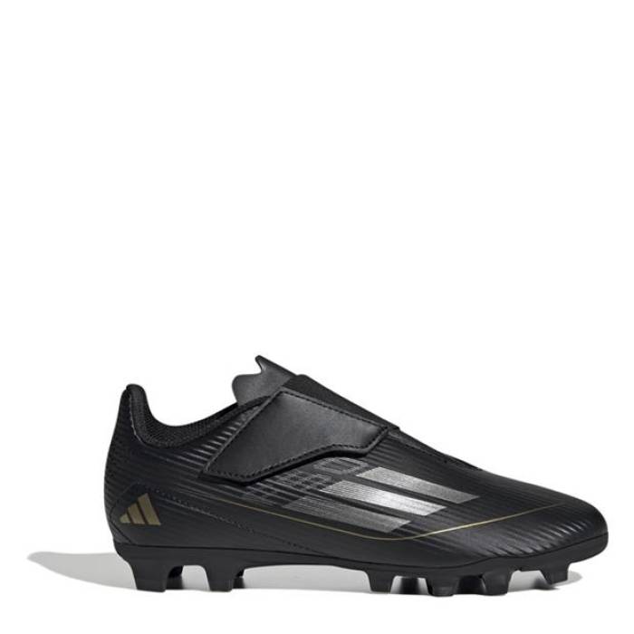 アディダス Adidas 【 F50 Club Children's Flexible Ground Football Boots Kids Black/Silver 】 クラブ フットボール ブーツ ジュニア キッズ 黒色 ブラック Silver 銀色・シルバー
