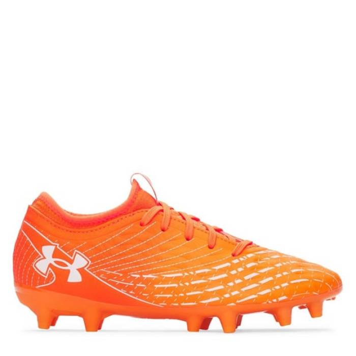 アンダーアーマー Under Armour 【 Magnetico Club Juniors Firm Ground Football Boots Kids Orange/White 】 クラブ フットボール ブーツ ジュニア キッズ orange 橙・オレンジ 白色 ホワイト｜スニケス
