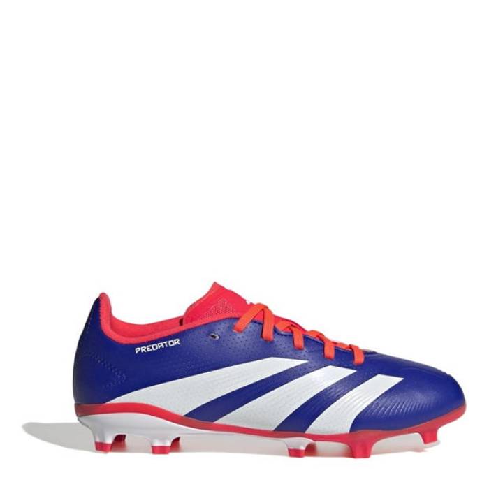 アディダス Adidas 【 Predator League Children's Firm Ground Football Boots Kids Blue/Wht/Red 】 プレデター フットボール ブーツ ジュニア キッズ 青色 ブルー Red 赤・レッド