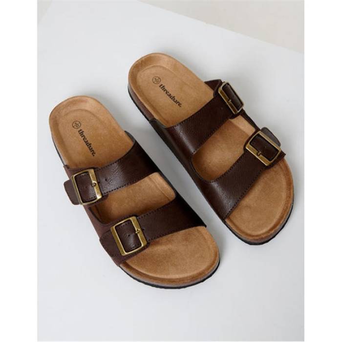 Threadbare 【 Atticus Flat Sandal Men Brown 】 メンズ 茶色 ブラウン