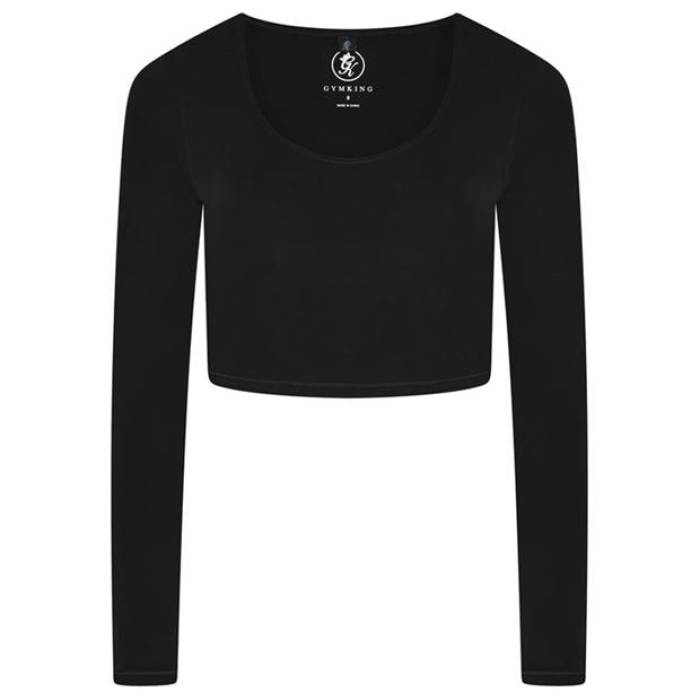 ジムキング Gym King 【 Womens Peach Luxe Long-Sleeve Performance Gym Top Women Black Luxe 】 レディース 演奏 レディース 黒いこと 黒いこと