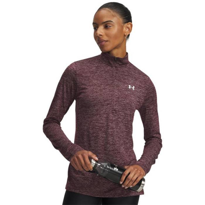 アンダーアーマー Under Armour 【 Armour Tech Half Zip Top Womens Women Dark Maroon 】 テック 二分の一 レディース レディース マルーン