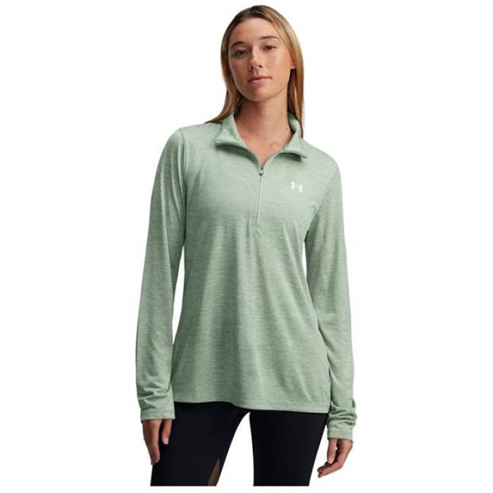 アンダーアーマー Under Armour 【 Armour Tech Half Zip Top Womens Women Silicia Green 】 テック ハーフ レディース レディース green 緑・グリーン
