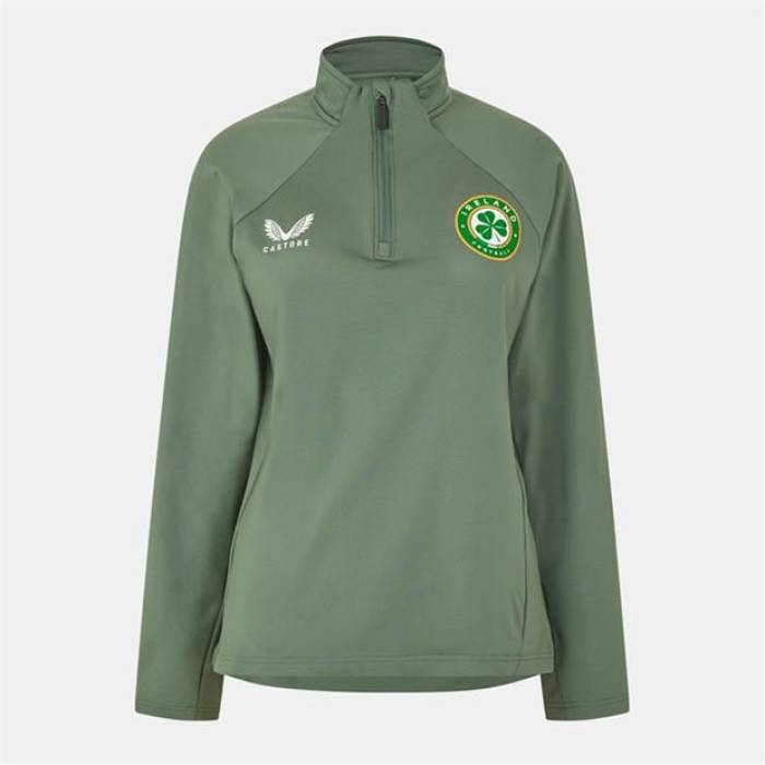 Castore 【 Ireland Quarter Zip Drill Top 2023 Womens Women Jolly Green 】 レディース レディース green 緑・緑であること