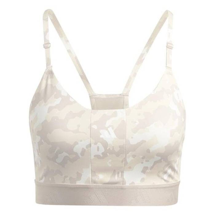 アディダス Adidas 【 Aeroreact Training Light-Support Techfit Sports Bra Womens Women Off Wht/Sand 】 トレーニング レディース レディース 砂色・サンド