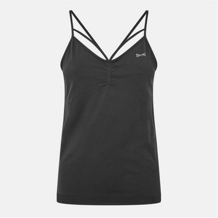 Usa Pro 【 Seamless Vest Women Black 】 より良い レディース 黒いこと 黒いこと