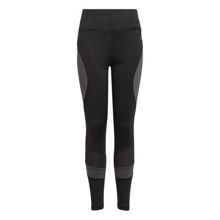 アディダス Adidas 【 Hiit 7/8 Tights Junior Girls Kids Black/Grey 】 Tights タイツ ジュニア キッズ 黒色 ブラック 灰色 グレー|スニケス
