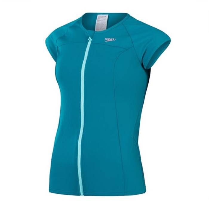 機敏さ Speedo 【 Short-Sleeve Performance Gym Top Women Blue 】 公演 レディース 青碧 青碧