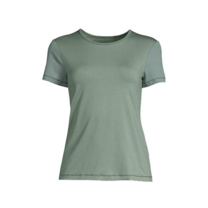 Casall 【 Mesh Short-Sleeve Performance Gym Top Women Green 】 演奏 レディース green 緑・緑であること