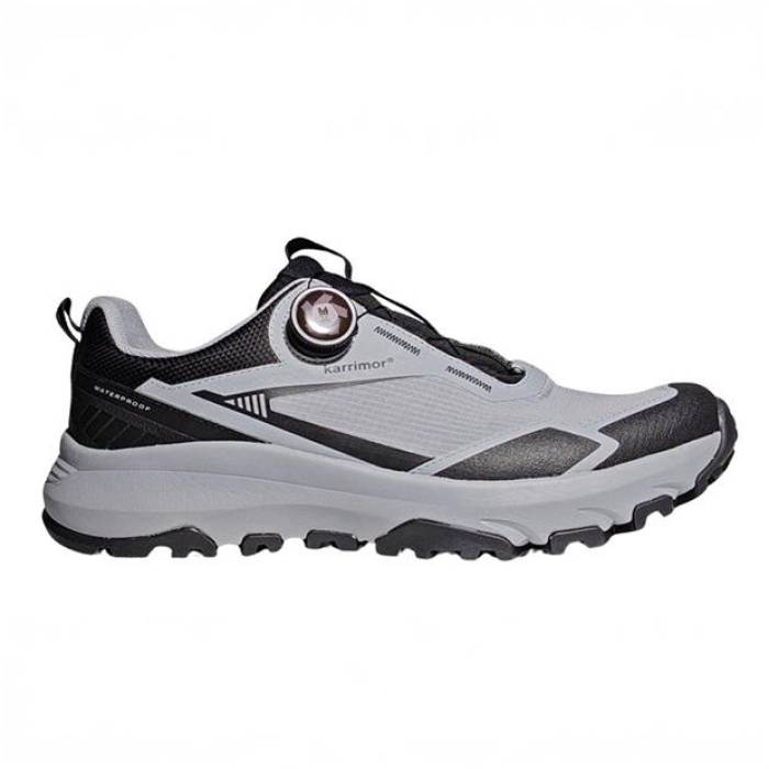 Karrimor 【 Waterproof Hiking Shoes Men Black/Grey 】 シューズ 運動すること靴 メンズ 黒いこと 黒いこと 薄墨色 薄墨色