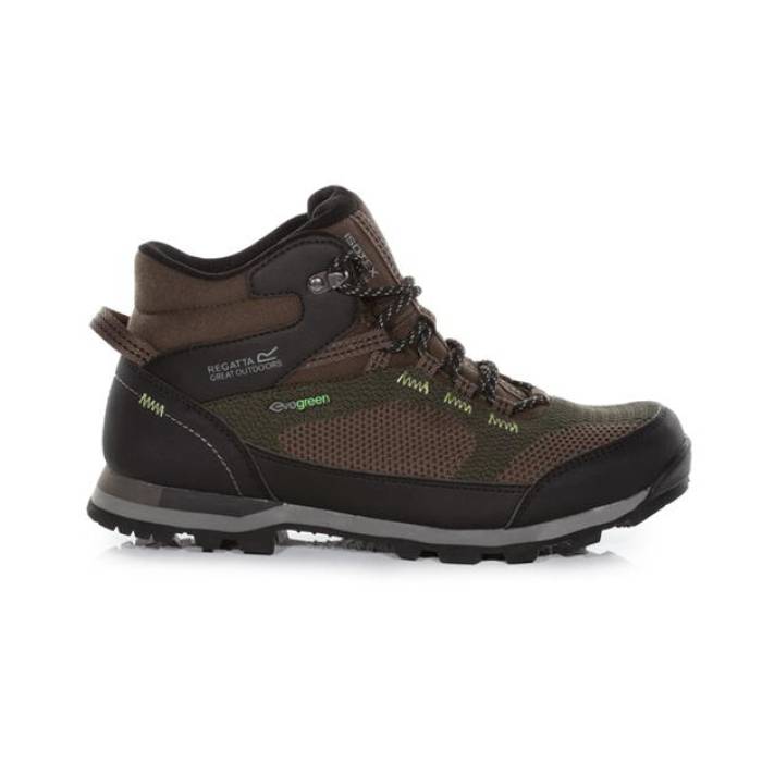 Regatta 【 Waterproof Walking Shoes Men Dkkhaki/Kiwi 】 シューズ 運動すること靴 メンズ