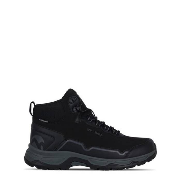 Gelert 【 Softshell Waterproof Walking Boots Mens Men Black 】 ブーツ メンズ メンズ 黒いこと 黒いこと