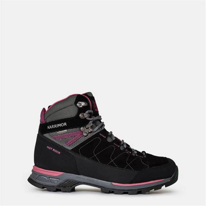 Karrimor 【 Hot Rock Waterproof Walking Boots Womens Women Black/Pink 】 ブーツ レディース レディース 黒いこと 黒いこと pink サクラ色 その他-靴