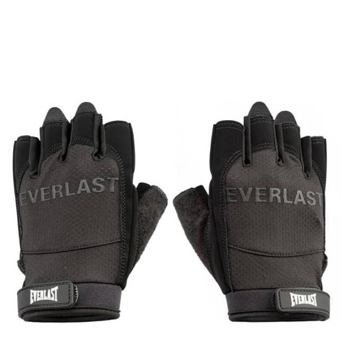 Everlast 【 Fitness Gloves Unisex Black 】 相応うネス グローブ ユニ一発やる 黒いこと 黒いこと