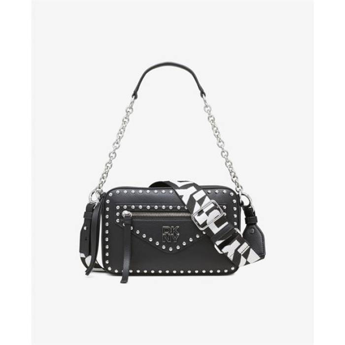 ダナキャランニューヨーク Dkny 【 Women\u0027s Stud Cross Body Bag Women Black/Silver 】 レディース 御徒面子 レディース 黒いこと 黒いこと Silver しろがね色・しろがね色