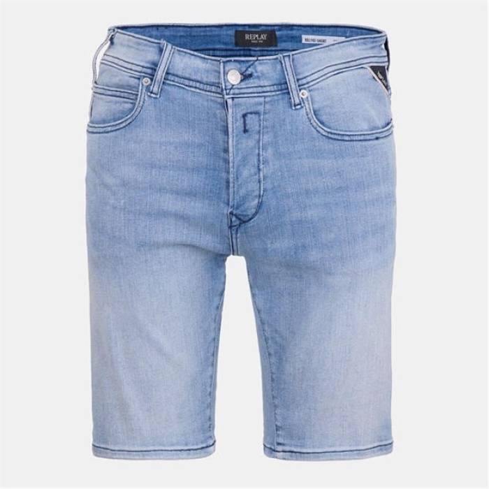 リプレー Replay 【 Men\u0027s Stretch Denim Shorts Men Light Blue 】 メンズ ジーンズ さる股引き メンズ 青味 青み