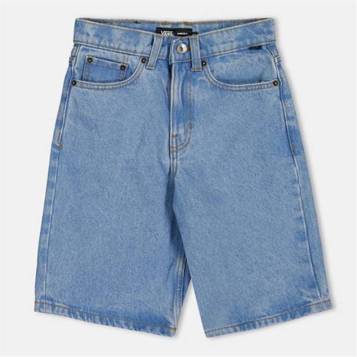 ヴァンズ Vans 【 Check-5 Baggy Denim Short Stonewash Boys Kids Stonewash/Blue 】 デニム ジュニア キッズ 青色 ブルー