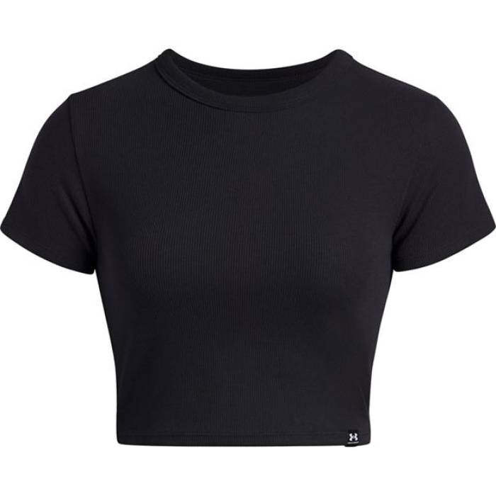 アンダーアーマー Under Armour 【 Rival Rib Crop Top Women Black 】 対戦相手 Crop クロップ レディース 黒いこと 黒いこと