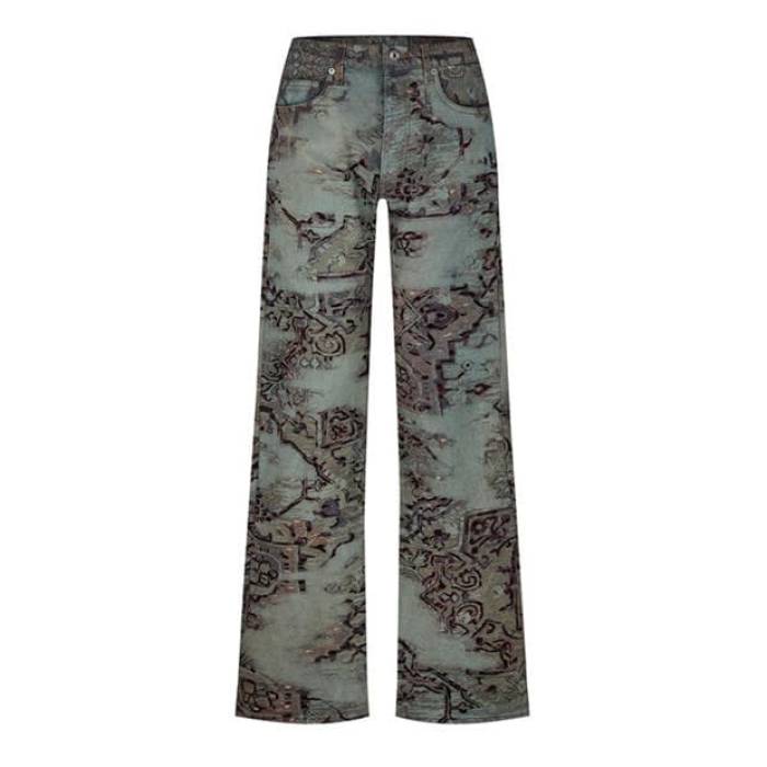 Off White 【 Men\u0027s Tapestry Faded Print Jeans Men Multicolor 】 メンズ デニム メンズ