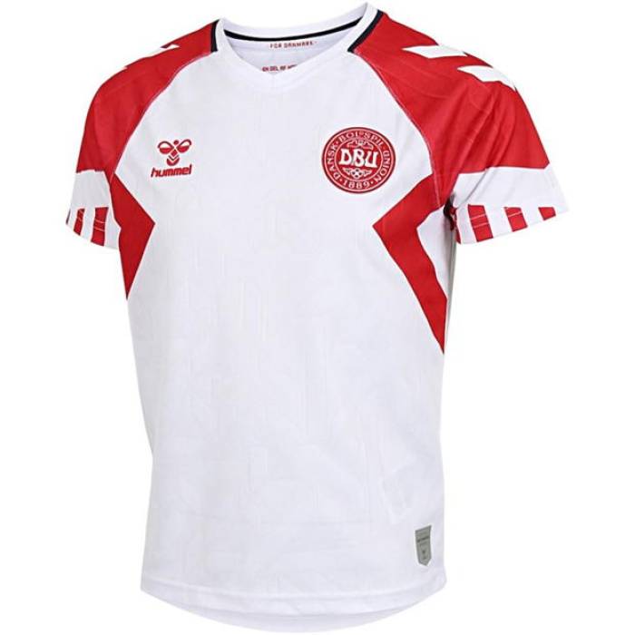 ヒュンメル Hummel 【 Denmark Away Shirt 2023 Juniors Men White/Tango Red 】 メンズ 白いこと 白いこと Red 赤・赤いこと