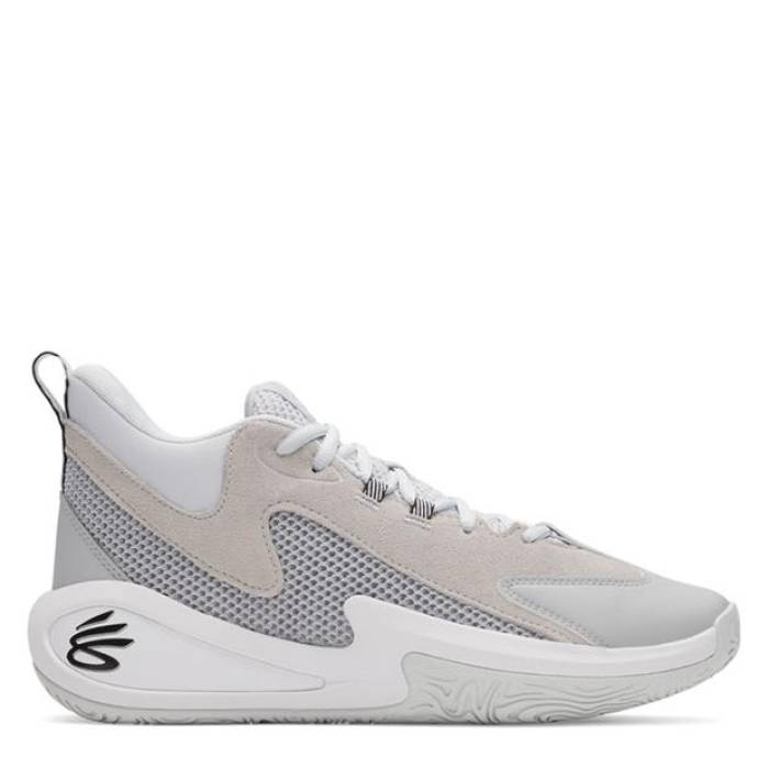 アンダーアーマー Under Armour 【 Curry Basketball Trainers Men Grey/White 】 カリー 籠球 シューズ スニーカー メンズ 薄墨色 薄墨色 白いこと 白いこと