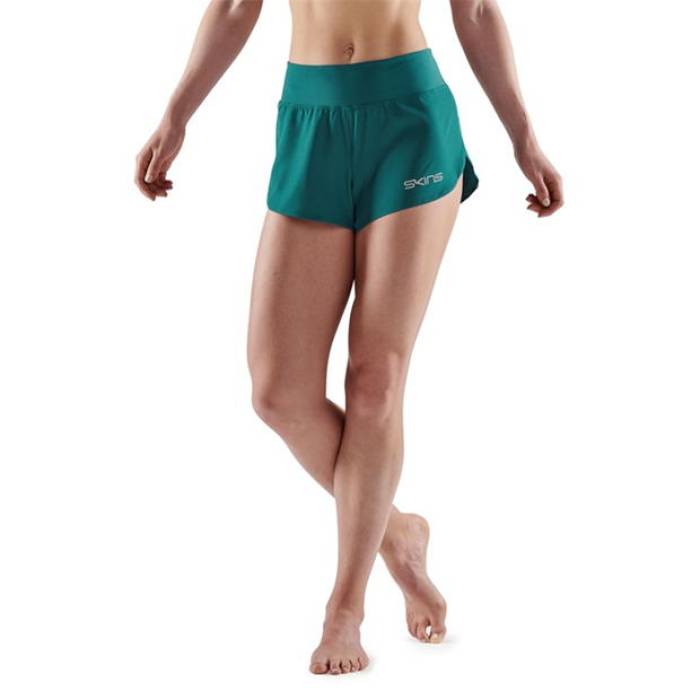 スキンズ Skins 【 Performance Running Shorts Women Teal 】 パフォーマンス ショーツ レディース|スニケス