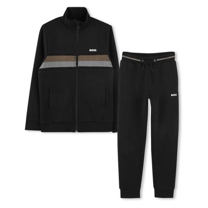 ボス Boss 【 Kids Tracksuit For Juniors Kids Black 09B 】 ジュニア キッズ 黒色 ブラック