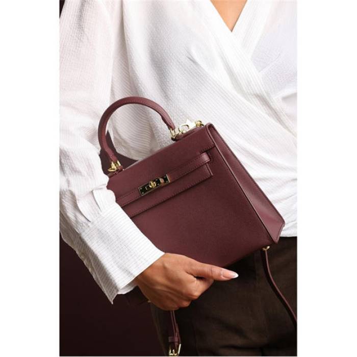 Wheres That From 【 Top Handle Satchel Mini Tote Bag With Turn-Lock Women Purple 】 バッグ レディース Purple 紫・パープル