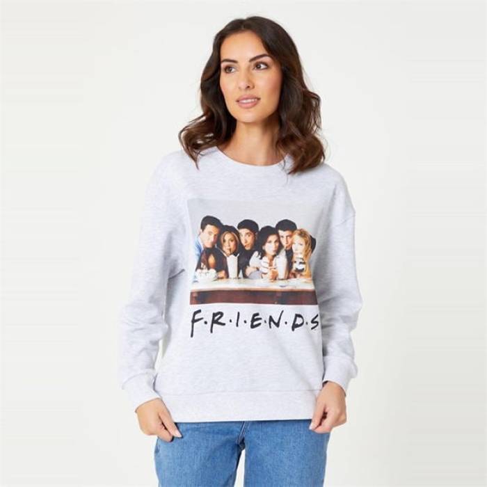 Character 【 Warner Brothers Friends Sweatshirt Women Grey Marl 】 Warner ワーナー スウェット トレーナー レディース 灰色 グレー｜スニケス