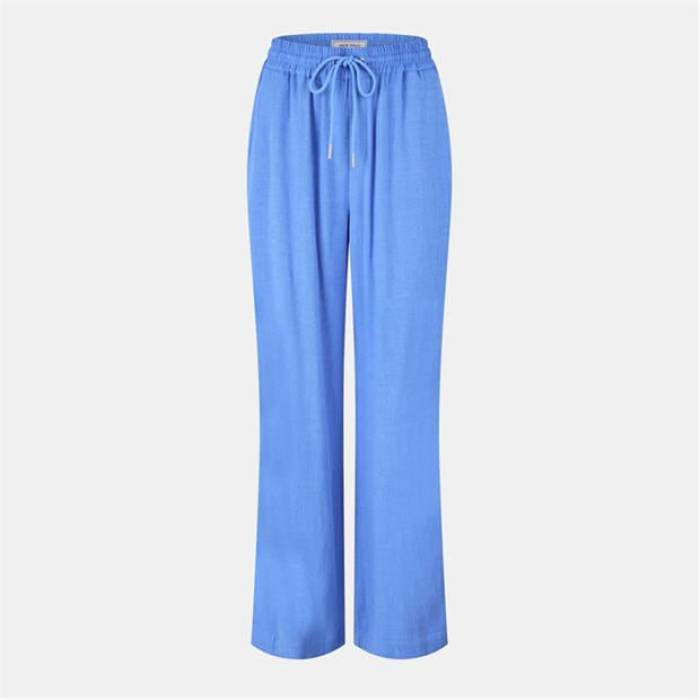 手玉 濾過性病原体 Jack Wills 【 Linen Blend Wide Leg Trousers Women Ultra Marine 】 レディース ultra ウルトラ