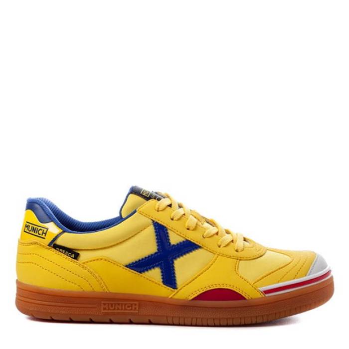 Munich 【 Gresca Indoor Football Shoes Men Yellow/Blue 】 蹴球 シューズ 運動すること靴 メンズ yellow 黄味がかった・黄色 青碧 青碧